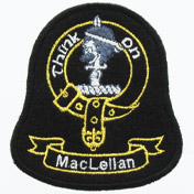 Clan Crest Badge, Embroidered, Clan MacLellan